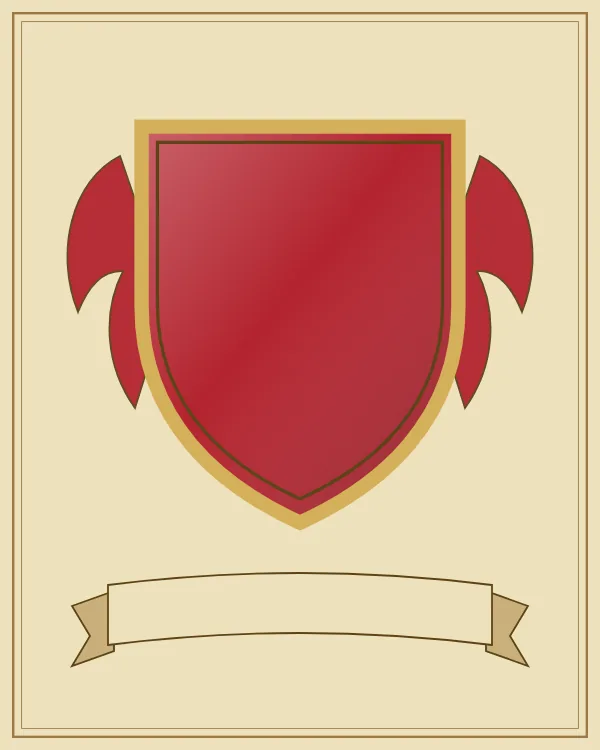 Coat of arms example: a red shield