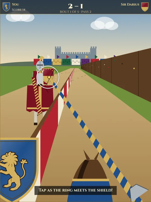 The Joust: screenshot of the game