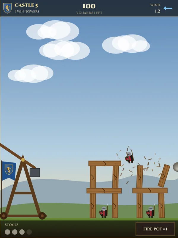 Siege: The Trebuchet Game: screenshot of the game