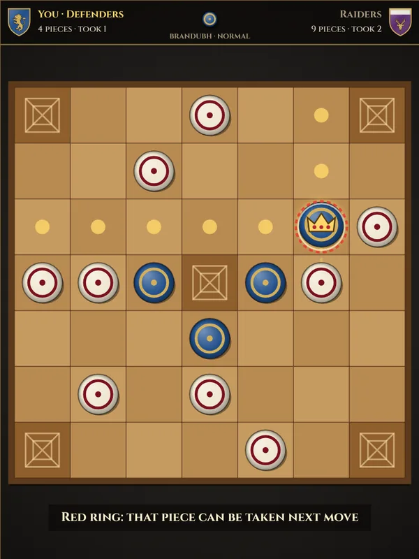 Viking Chess (Hnefatafl): screenshot of the game